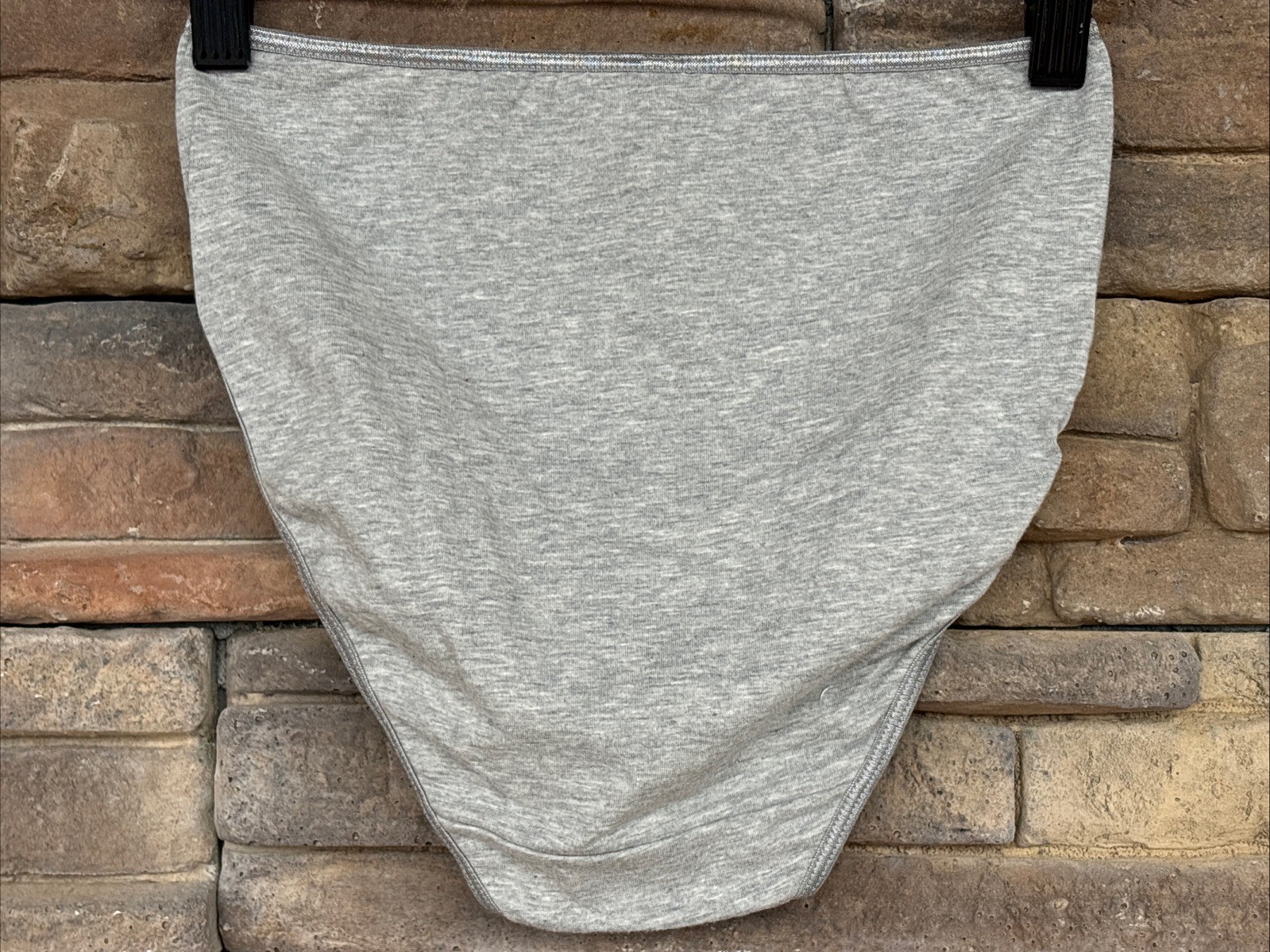 Candie’s Gray Hi-Cut Y2K Cotton Bikini S Vintage High Waist Panty Underwear