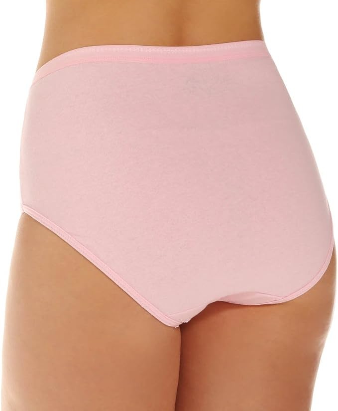 Fruit of the Loom Womens Cotton Brief Panties Assorted Colors Multi Pack Sz 4-10