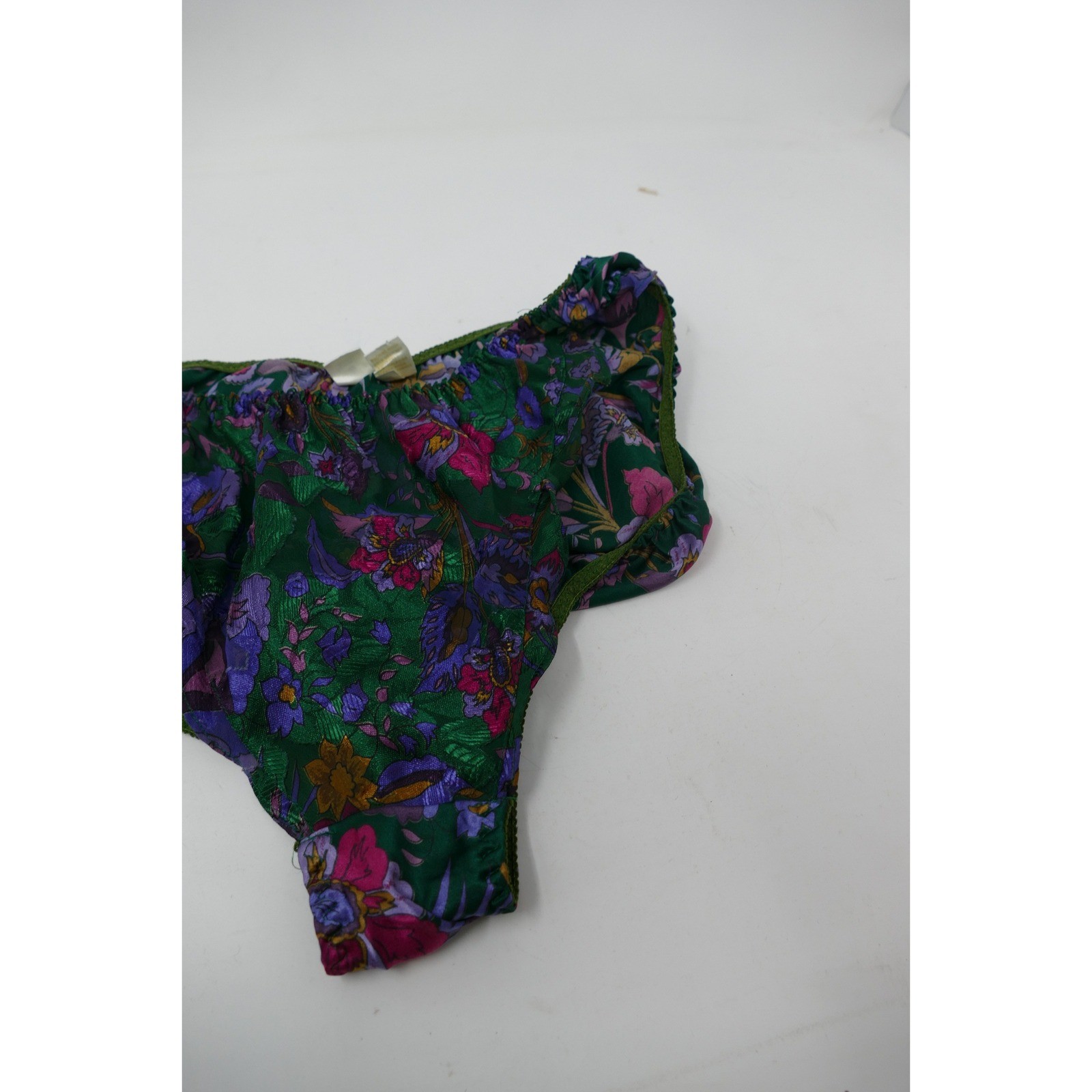 Gold Label Vintage Victorias Secret Floral Tap Pants Green Purple Lingerie S