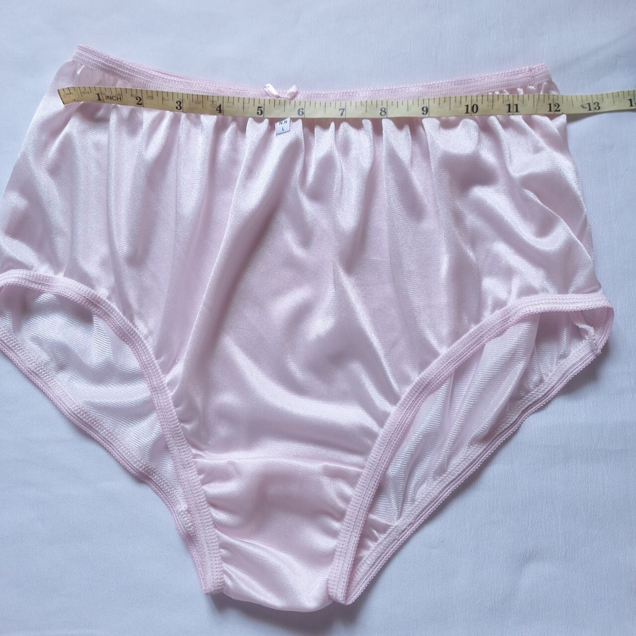 7pcs Pink Nylon Granny Panties Underwear Silky Soft Briefs High Waist 30″-36″ L