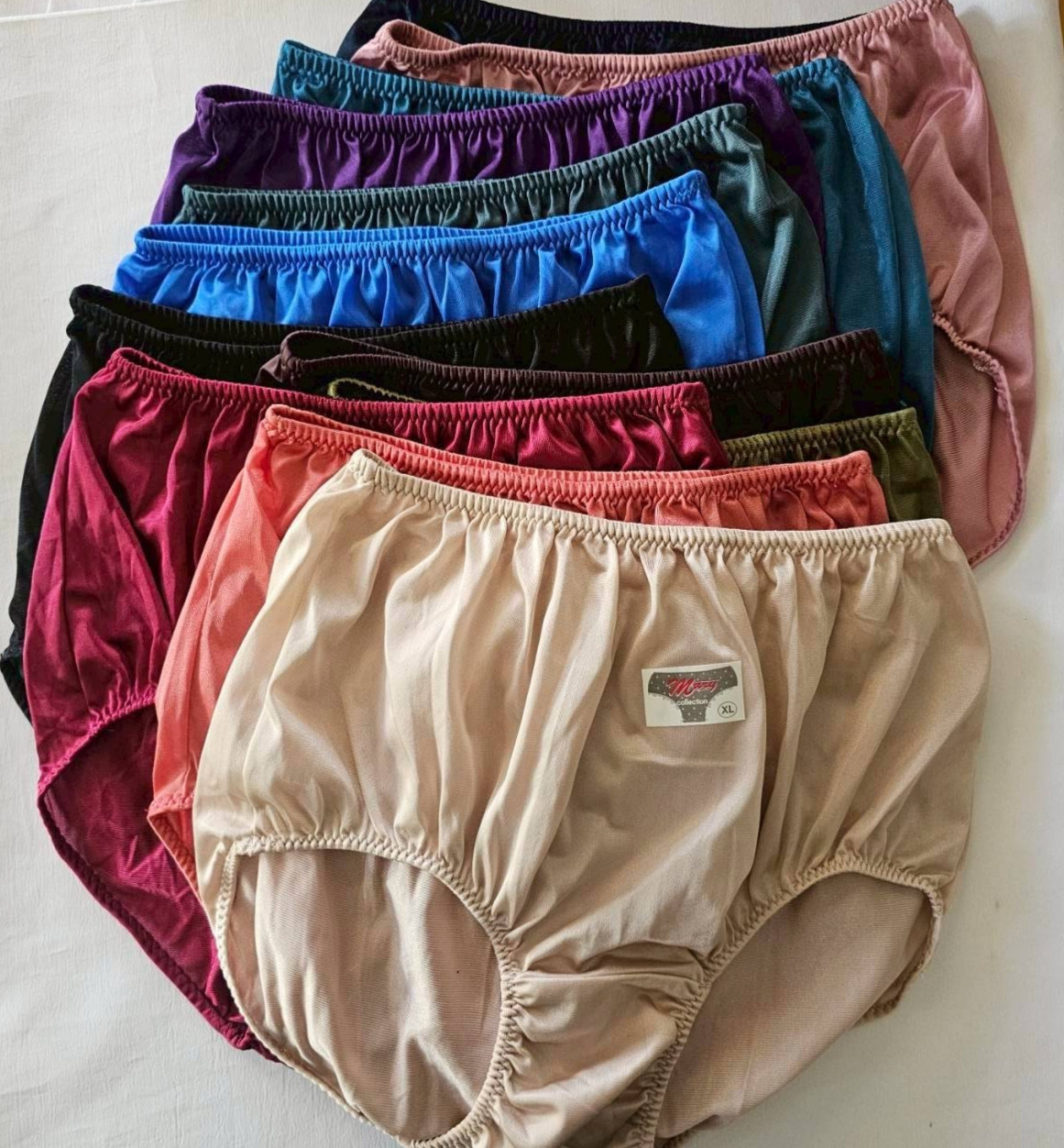 12 Granny panties Comfort Underwear Nylon Woman Man Briefs High Waist 36″-42″ XL