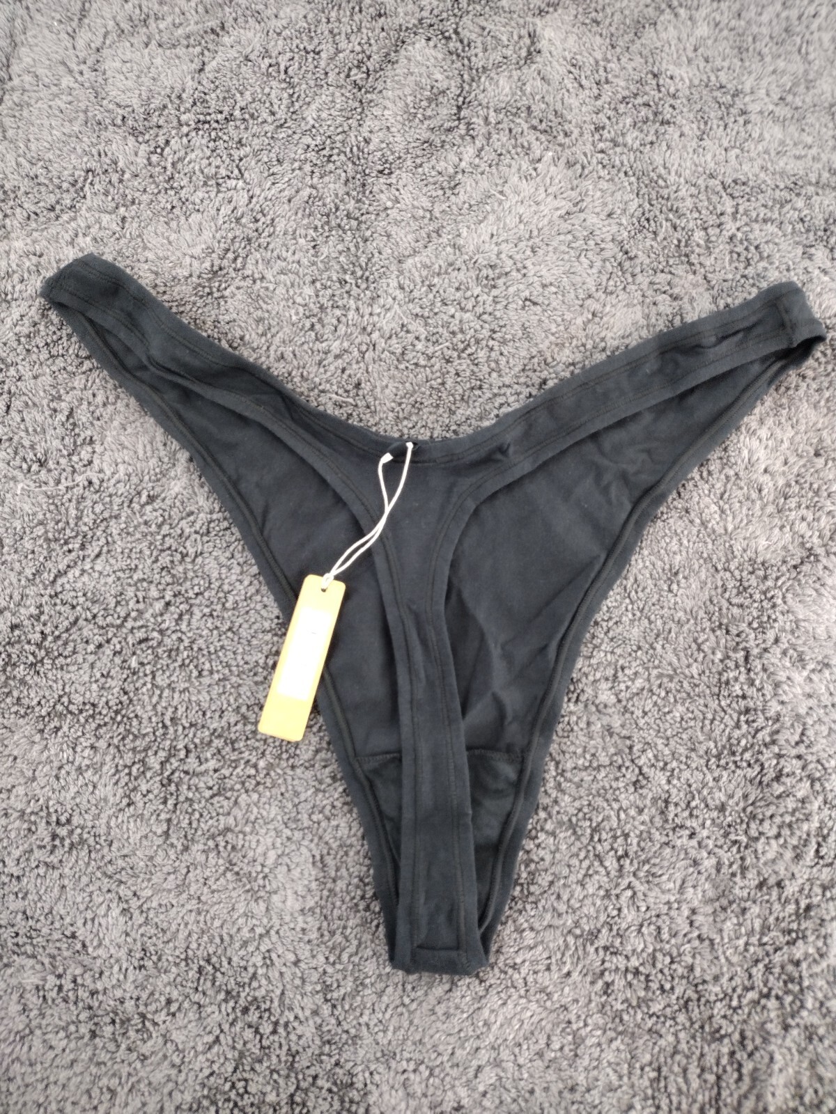 Skims Cotton Jersey Micro Dipped Thong Color Soot Size 3X PN-DTH-1924
