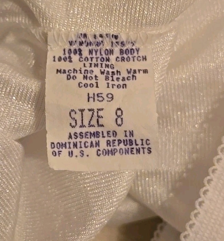 High Cut Panty XL Panties White Nylon Briefs