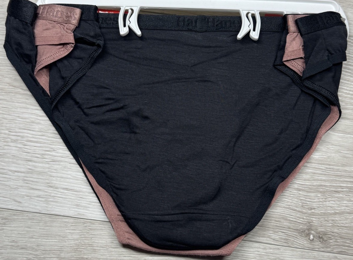 HANES Originals Women’s 3-Pair Low Rise Bikini Underwear Bamboo Viscose Size XL