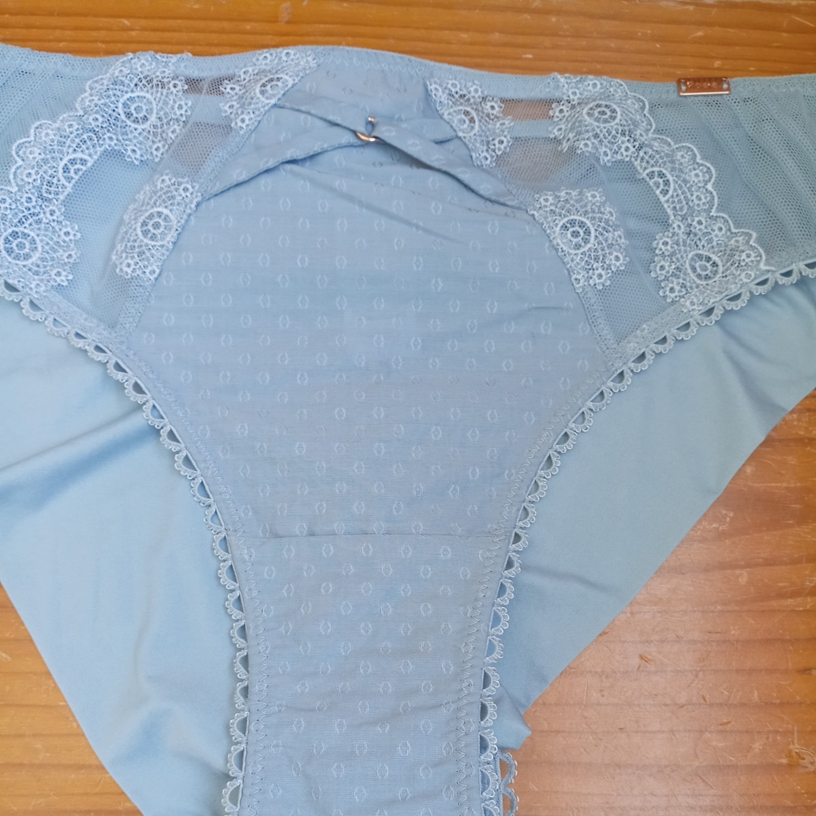 BNWT M&S Rosie High Waisted High Leg Knickers X 1 Light Steel Blue size 12uk