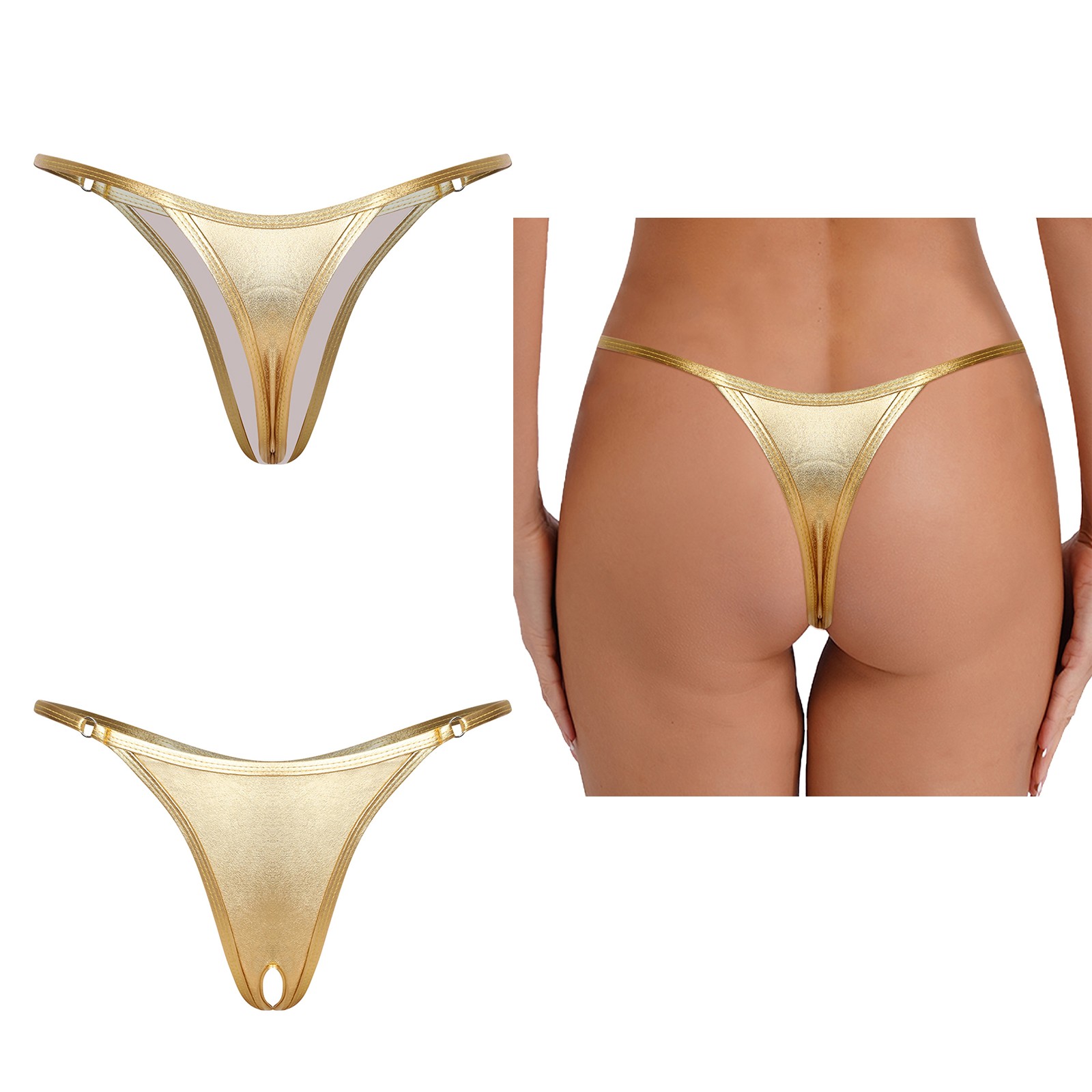 Women’s Bikini Panties Low Waist Cheeky Knickers Bikini Bottom G-string Tangas