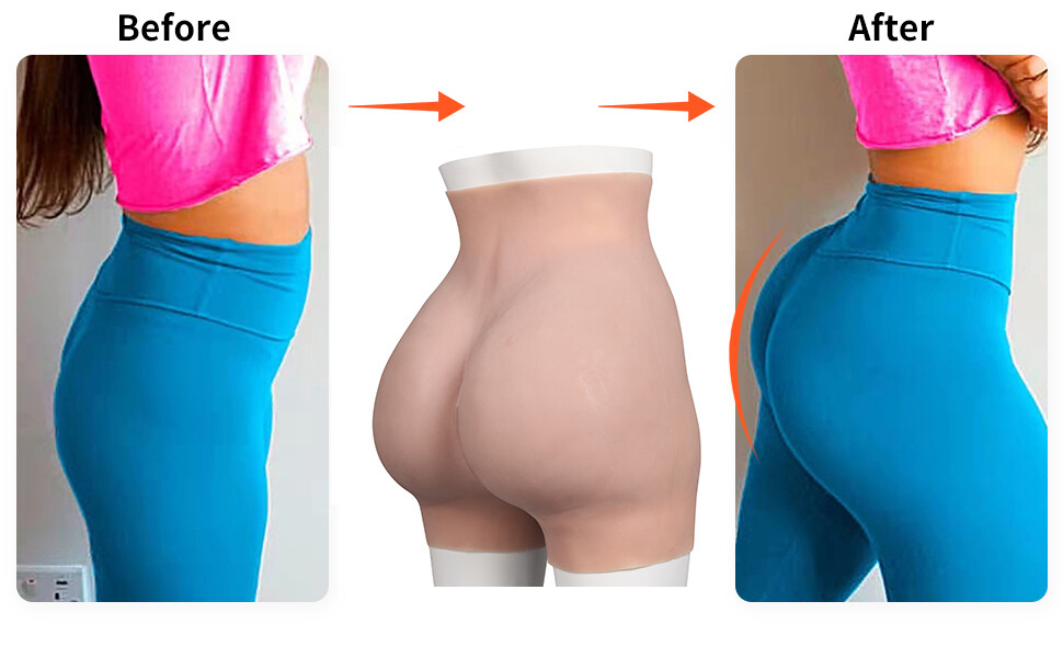 Silicone pants thicken hip shaping fake pants panties for crossdresser