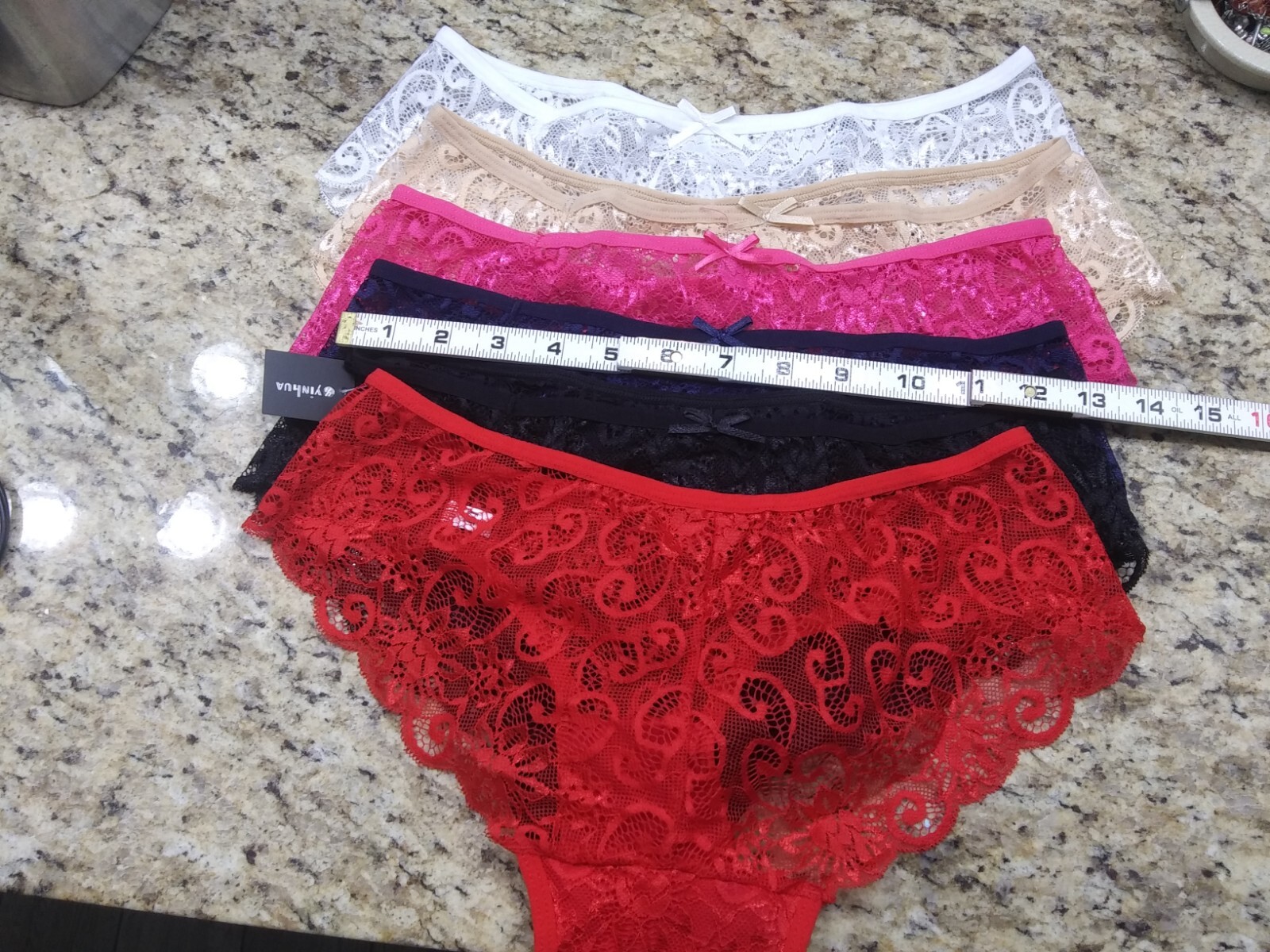 Xinhua 6 Pack Med. Ladies Lace Hipster Panties Anniversary Birthday Mothers Day