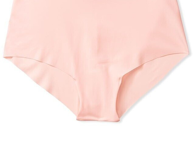 XL Pure Shell Pink NO SHOW Edges Victorias Secret High Waist Midi Brief Pantie