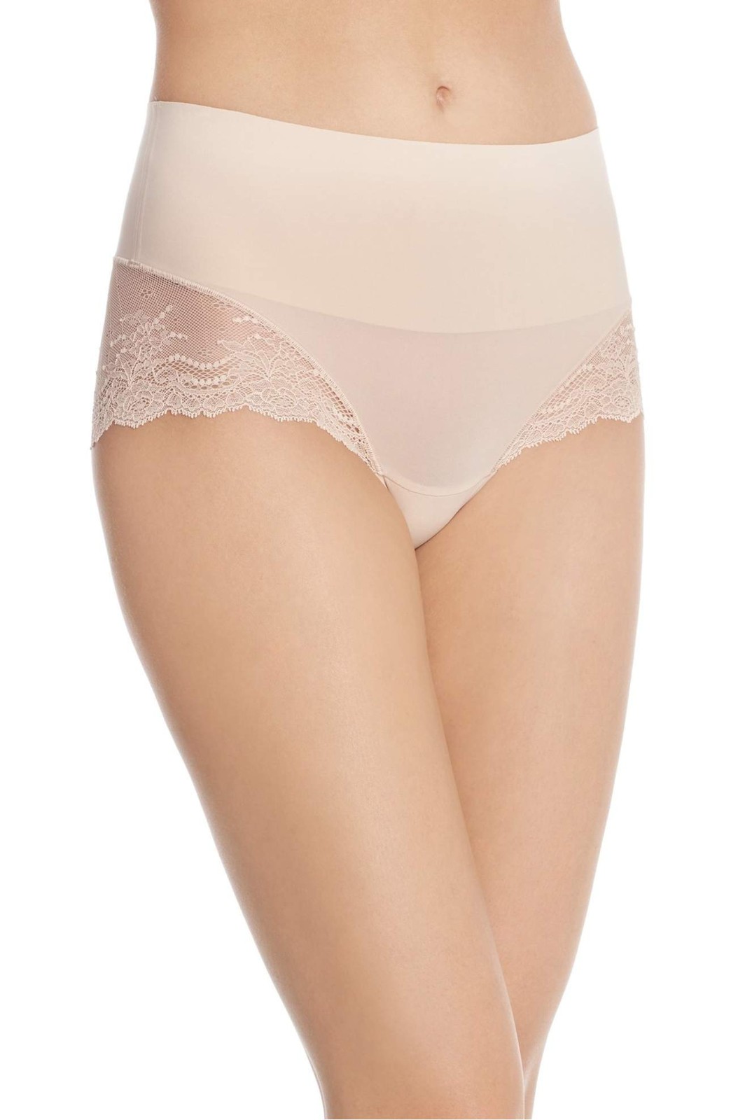 Spanx Style SP0515 Smooth Undie-tectable Lace Hi-Hipster Panties, Nude, Size S