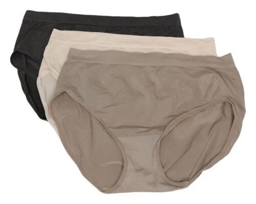Breezies Seamless Brief Panties Set of 3-Mink-Medium-NEW-A301422