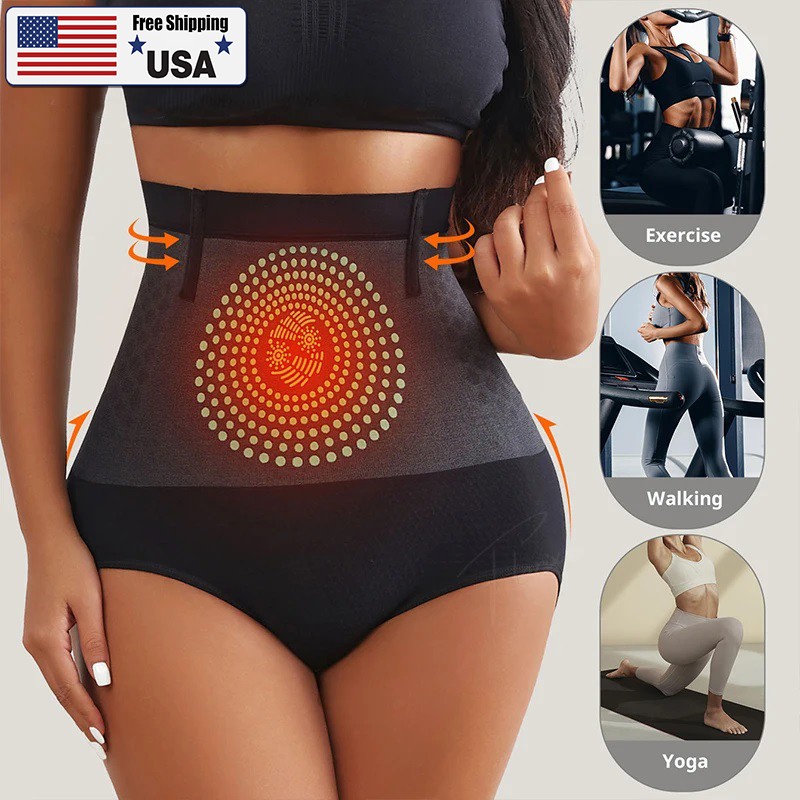 Womens High Waist Shaping Panties Magnetic Therapy Abdomen Control Waist Traine