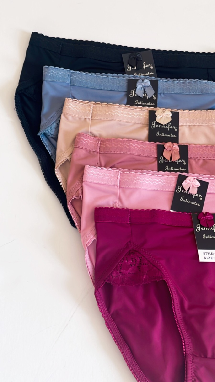 6 Pack Women’s Briefs Bikini High cut Panties Undies Satin Silky Cool 63023 Sz L