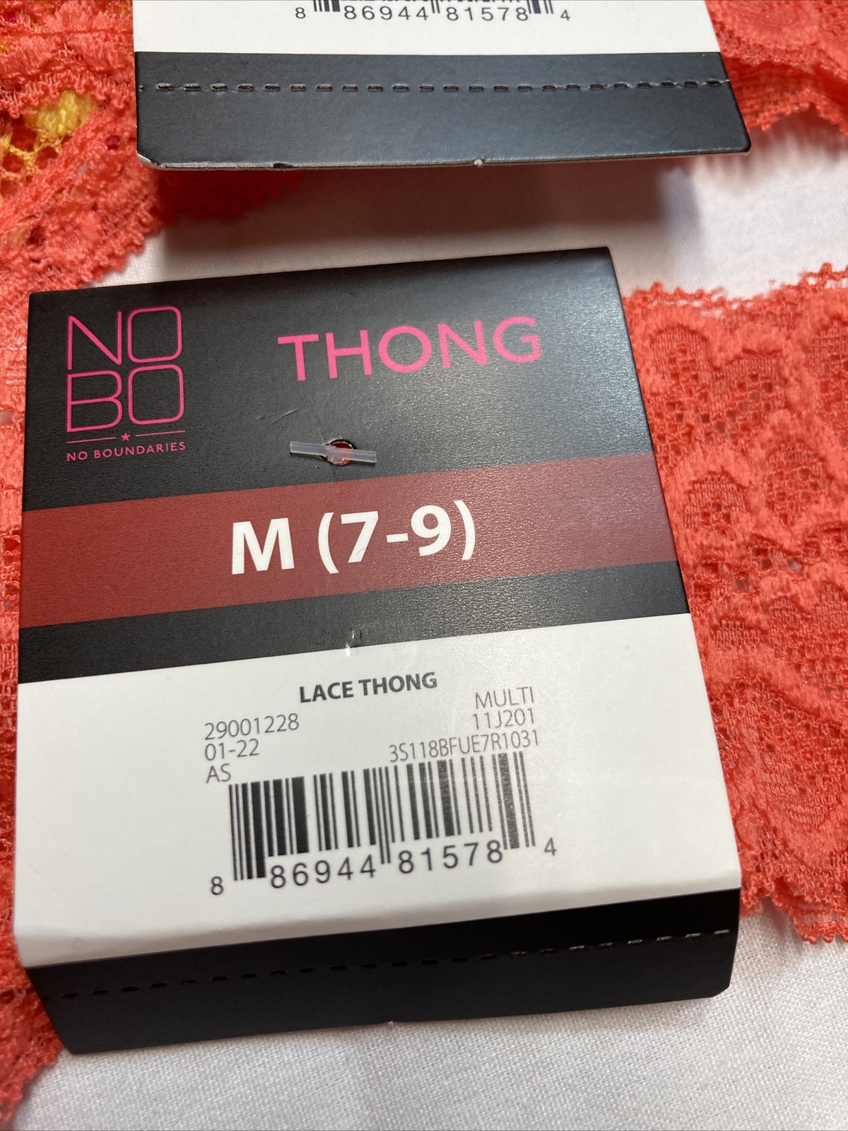 Women No Boundaries 5 Pack Stretch Thong Panties Size M (7-9) NWT