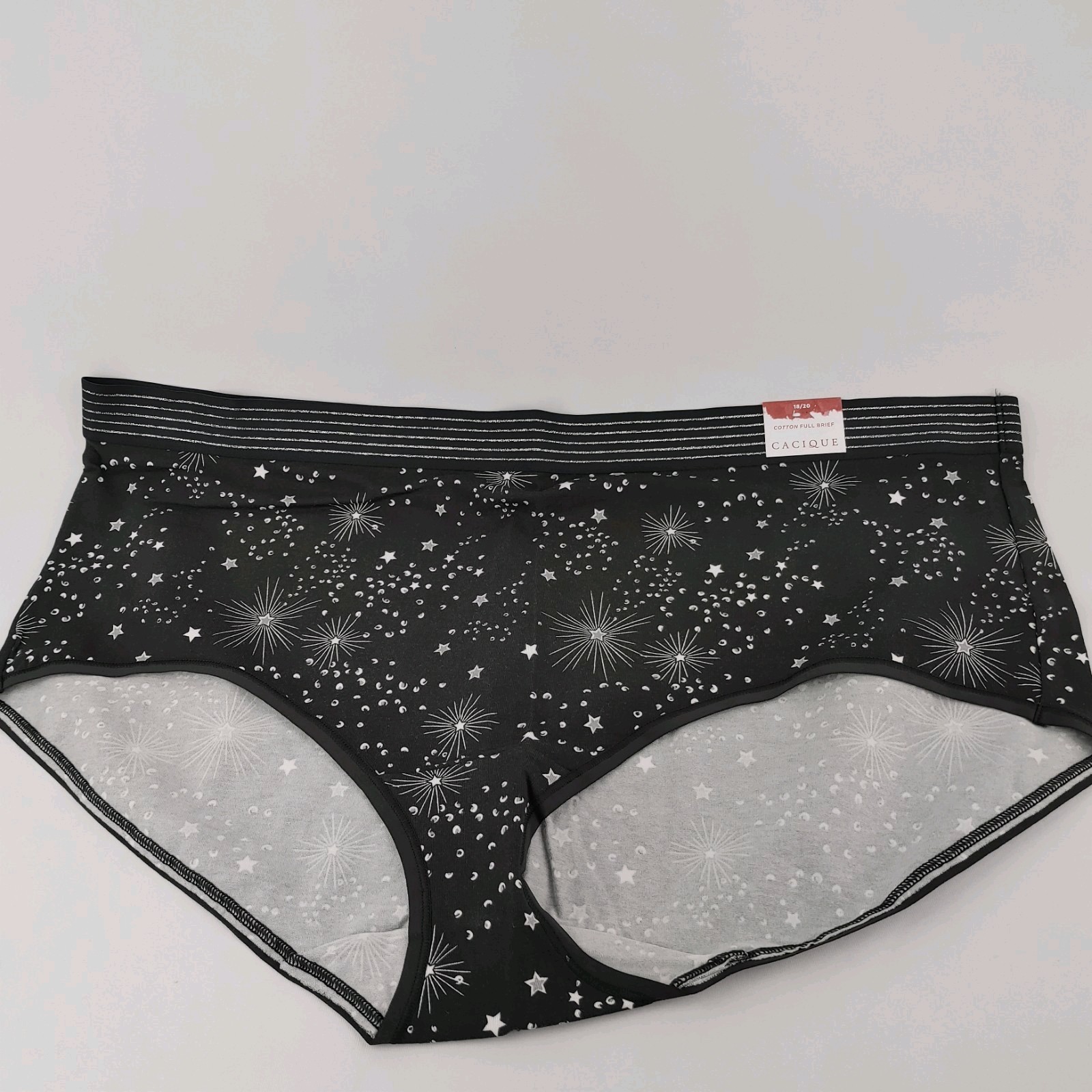 LOT OF 4 LANE BRYANT CACIQUE COTTON FULL BRIEF PANTIES PANTY 18/20 PLUS BLACK B