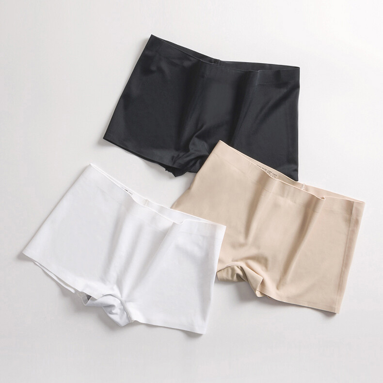 Ladies Teens Boxer Panties Seamless Ice Silk Shorts Briefs Underwears 3/6 Packs