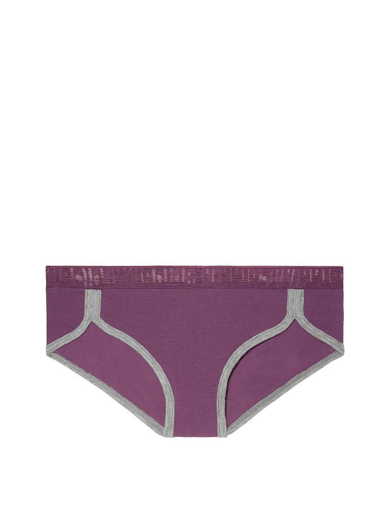Victoria’s Secret PINK Mesh Trim Hipster Panty Deep Purple
