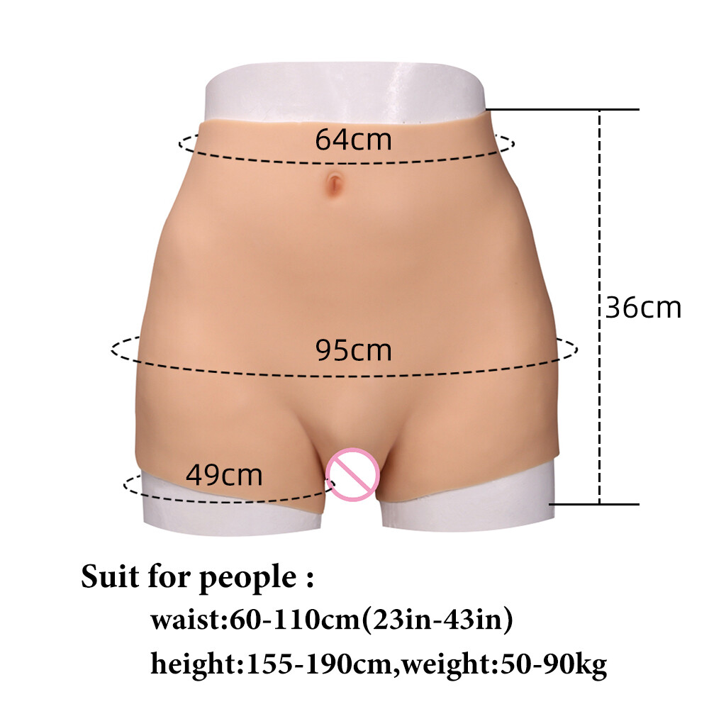 Silicone Crossdresser Fake Vagina Panty Panties Transgenser Hip Shaping Pants