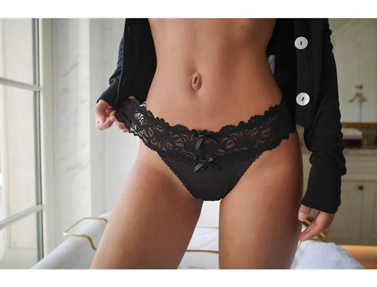 2025 Women Sexy Lace Panties Low-Waist Briefs Thongs Female Underwear G String