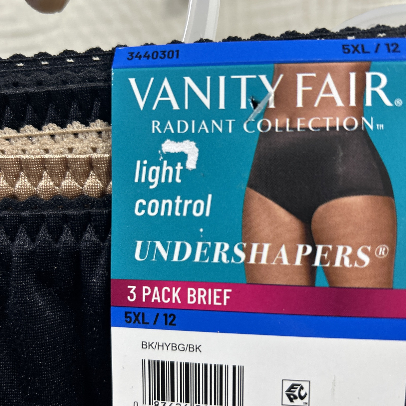 Vanity Fair Radiant Collection Light Control Under Shapers 3 Briefs 5 XL 12 New