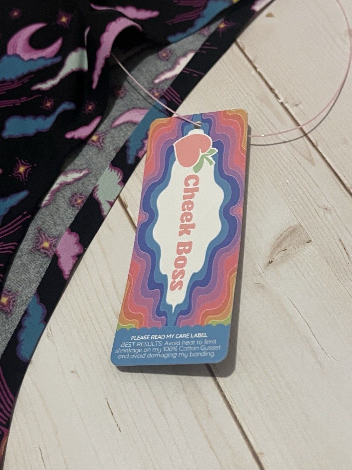 New size XL Cheek Boss cheeky panties Cosmic Veil print