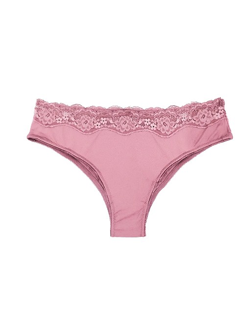 Women’s Classic Microfiber Stretch Colorful Lace Detail Bikini Briefs 12 Pack