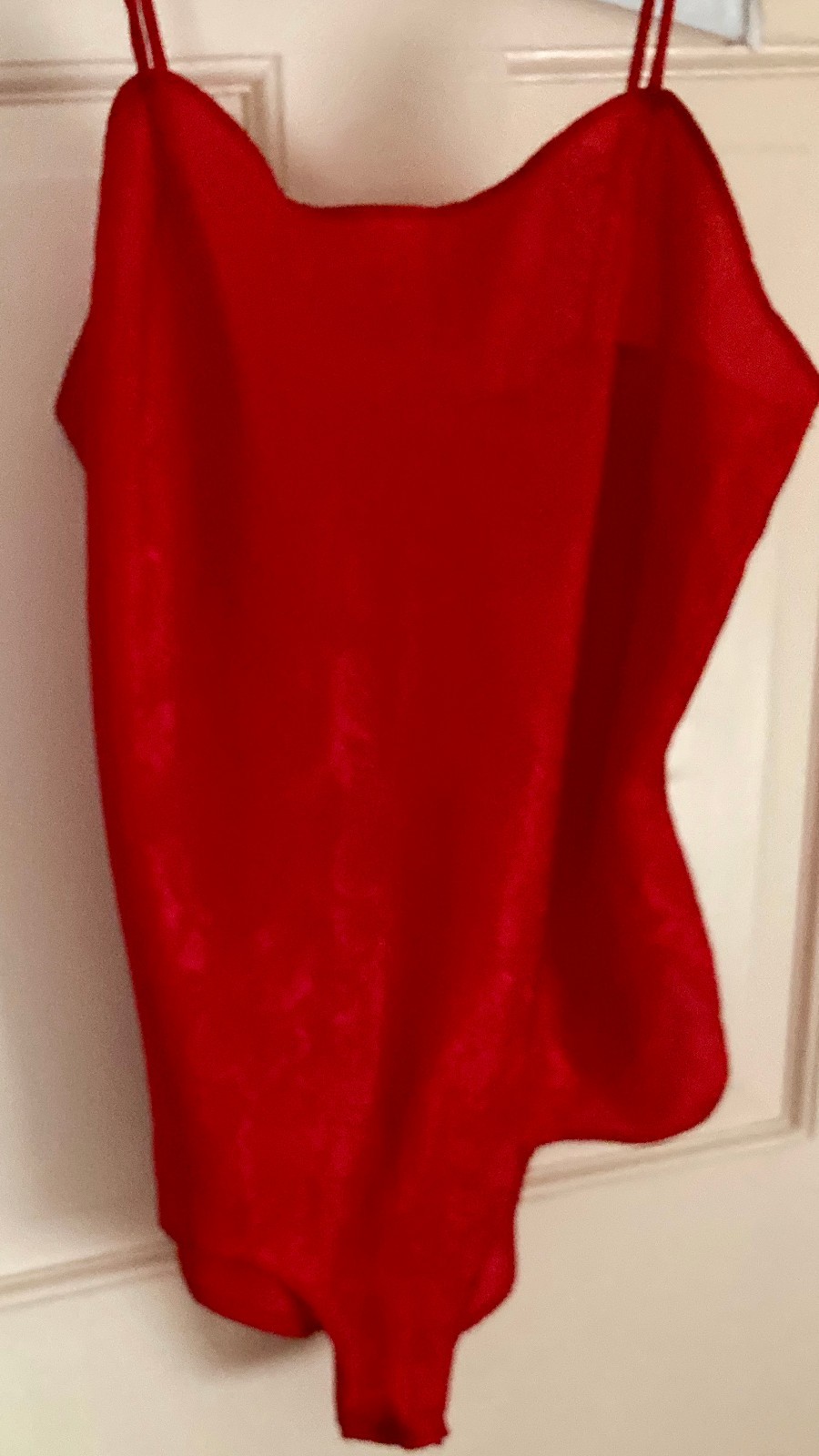 SEXY SASSON TEDDY FOR LADIES, SIZE 34, THIS IS A BRIGHT REDDISH-ORANGE