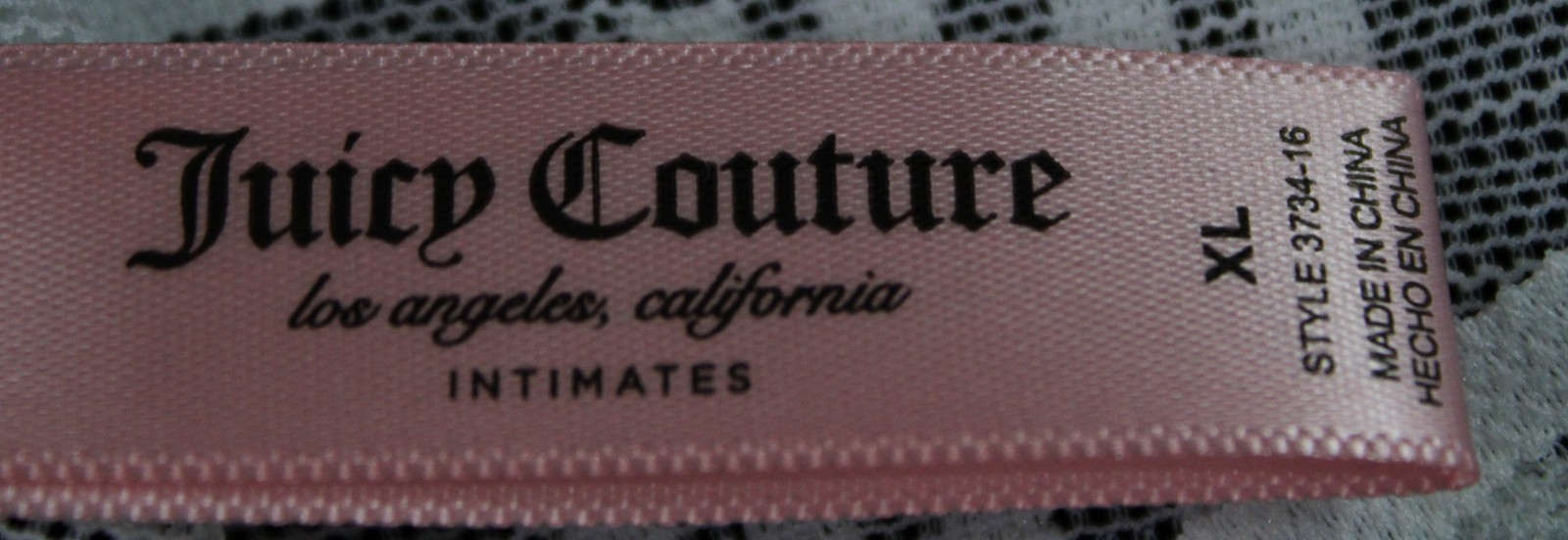 Juicy Couture Women’s Mesh Logo Waistband Stretch Thong DH3 White XL