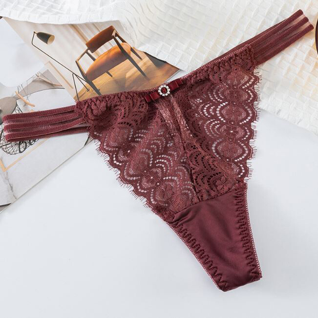 5 Pack Lot Sexy Womens Lace Panties Thongs G string Underwear Lingeries Briefs