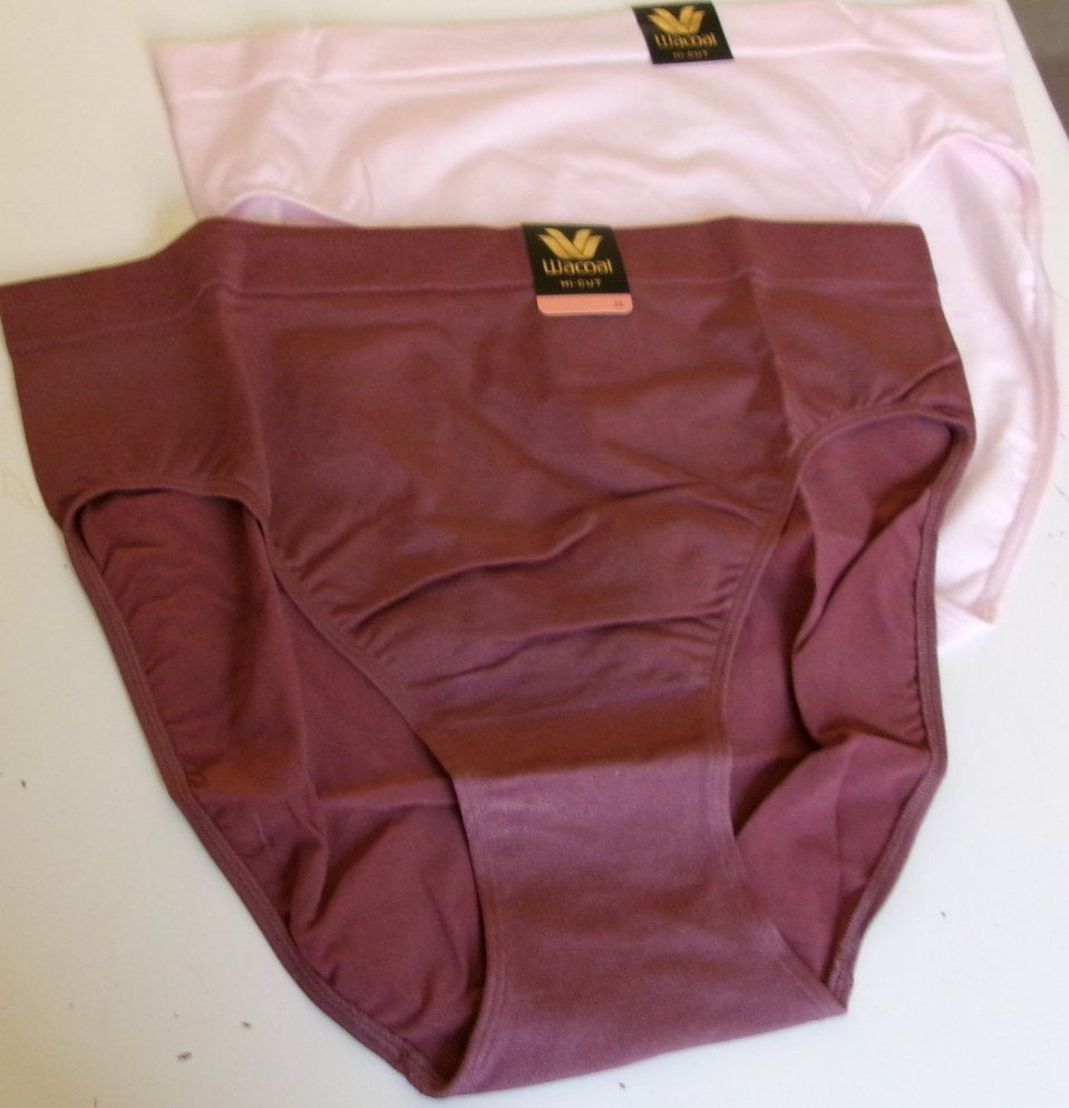 2 Wacoal High cut Brief underwear Size 3XL Style 834175 Pink (698) & Brown (241)