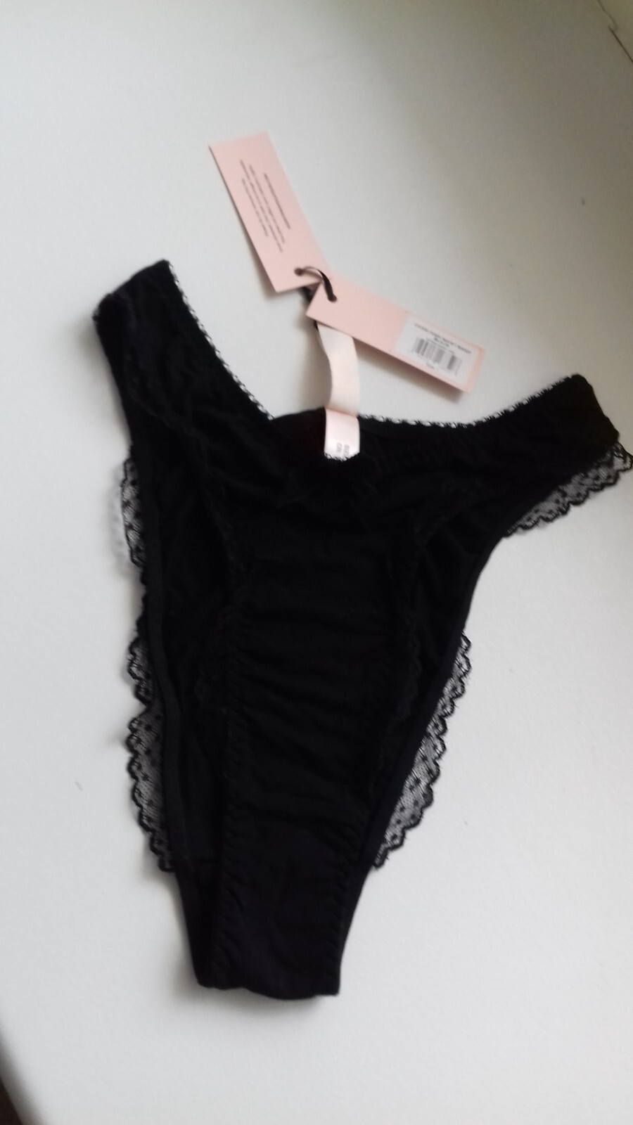 AGENT PROVOCATEUR SEXY BLACK CARRI HIGH WAIST BRIEF AP 1 X SMALL UK 6-8 BNWT