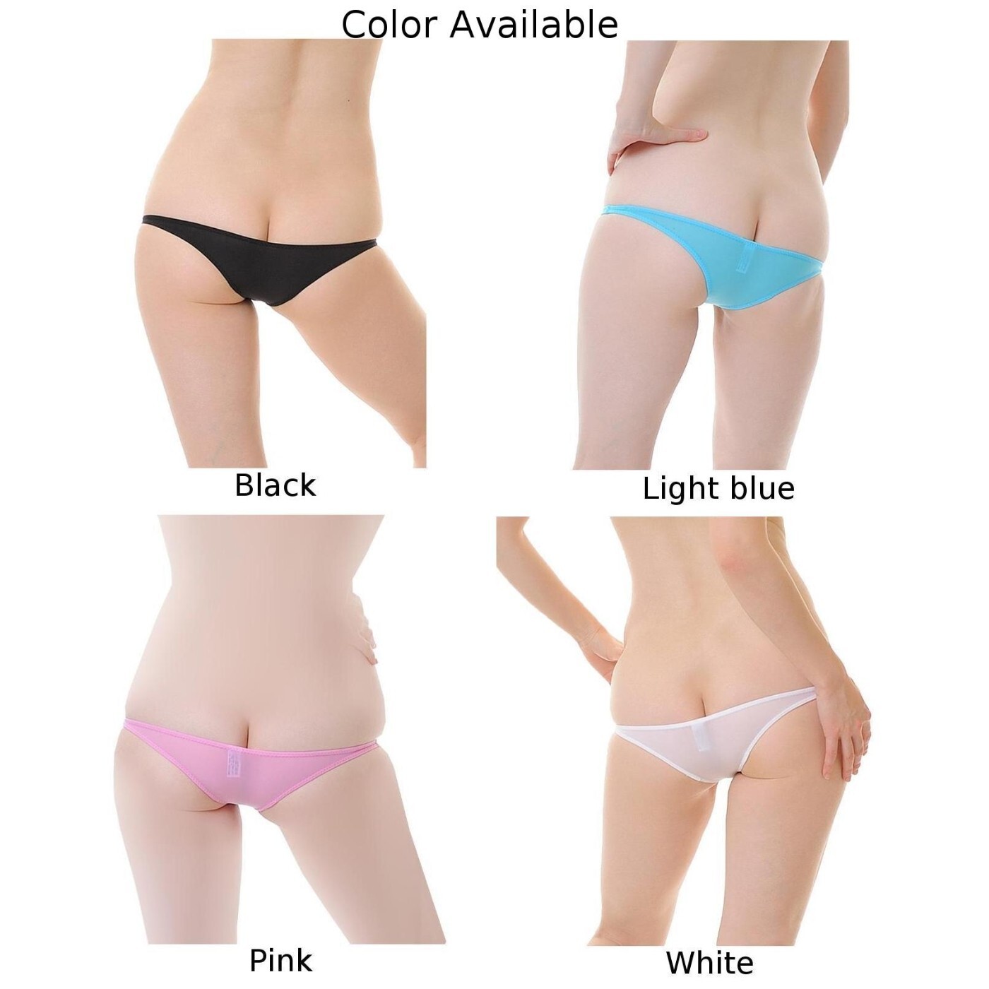 Sheer Thongs Knickers Briefs Women Sexy See-Through Panties G-string Underwear