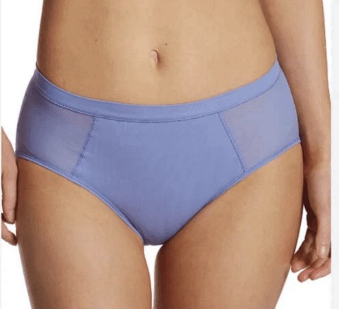 Bali One Smooth U Modern Microfiber Hi-Cut Bikini Panty, Blue Size-L/7