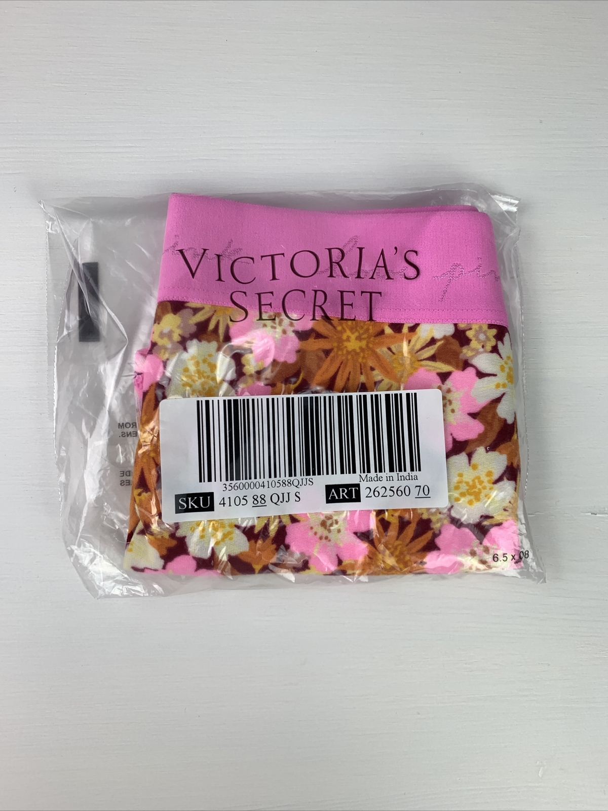 Victoria Secret Logo Boyshort Flowers Love Pink Womens Small Brand New