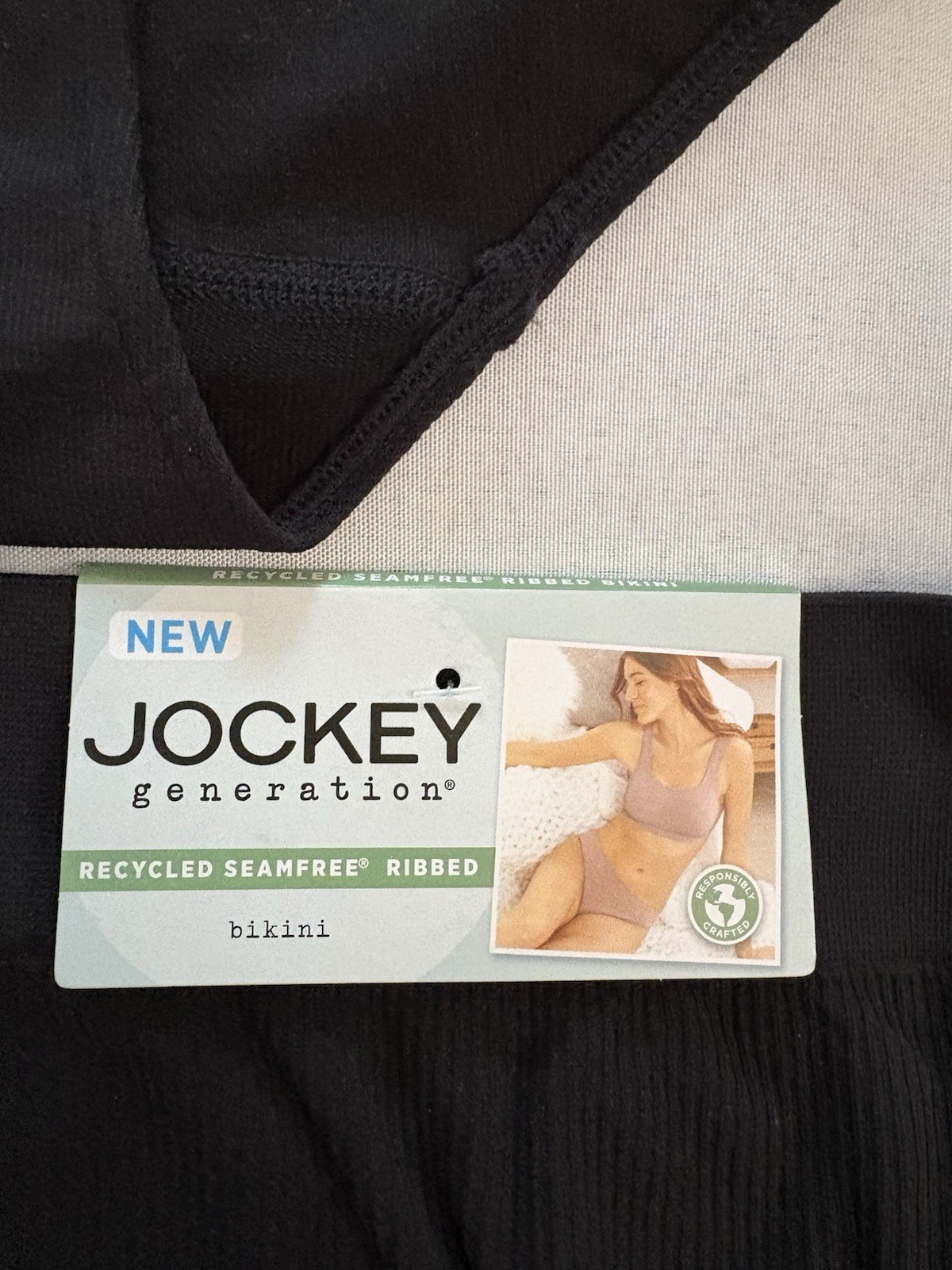 NEW Jockey Black Generation Seamfree Ribbed Bikini Panty Women’s 2xlarge 3 Pair