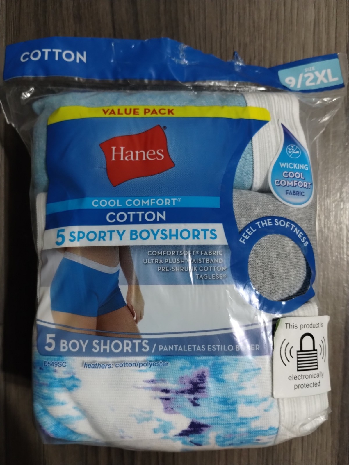 Women’s Hanes Boy Shorts 5 Pack Size 9/2XL