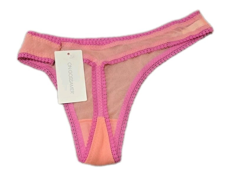 On Gossamer Mesh Hip G-String Sunset Rose S/M
