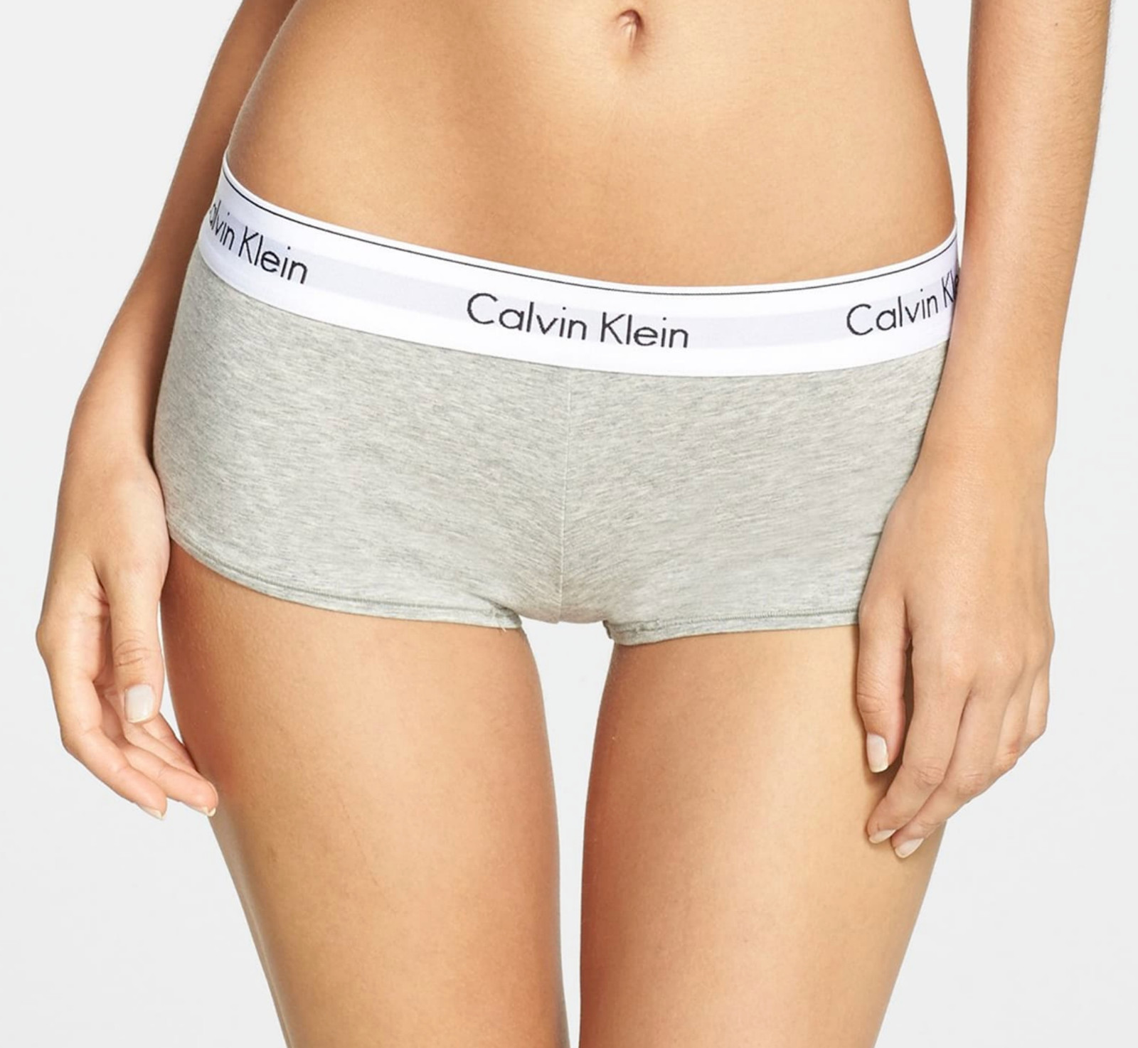 Calvin Klein L1743 Underwear Modern Cotton Boyshort Grey Heather Women’s Size S