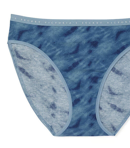 XS S M XL XXL Indigo Blue Stretch Cotton Victorias Secret High-Leg Brief Pantie