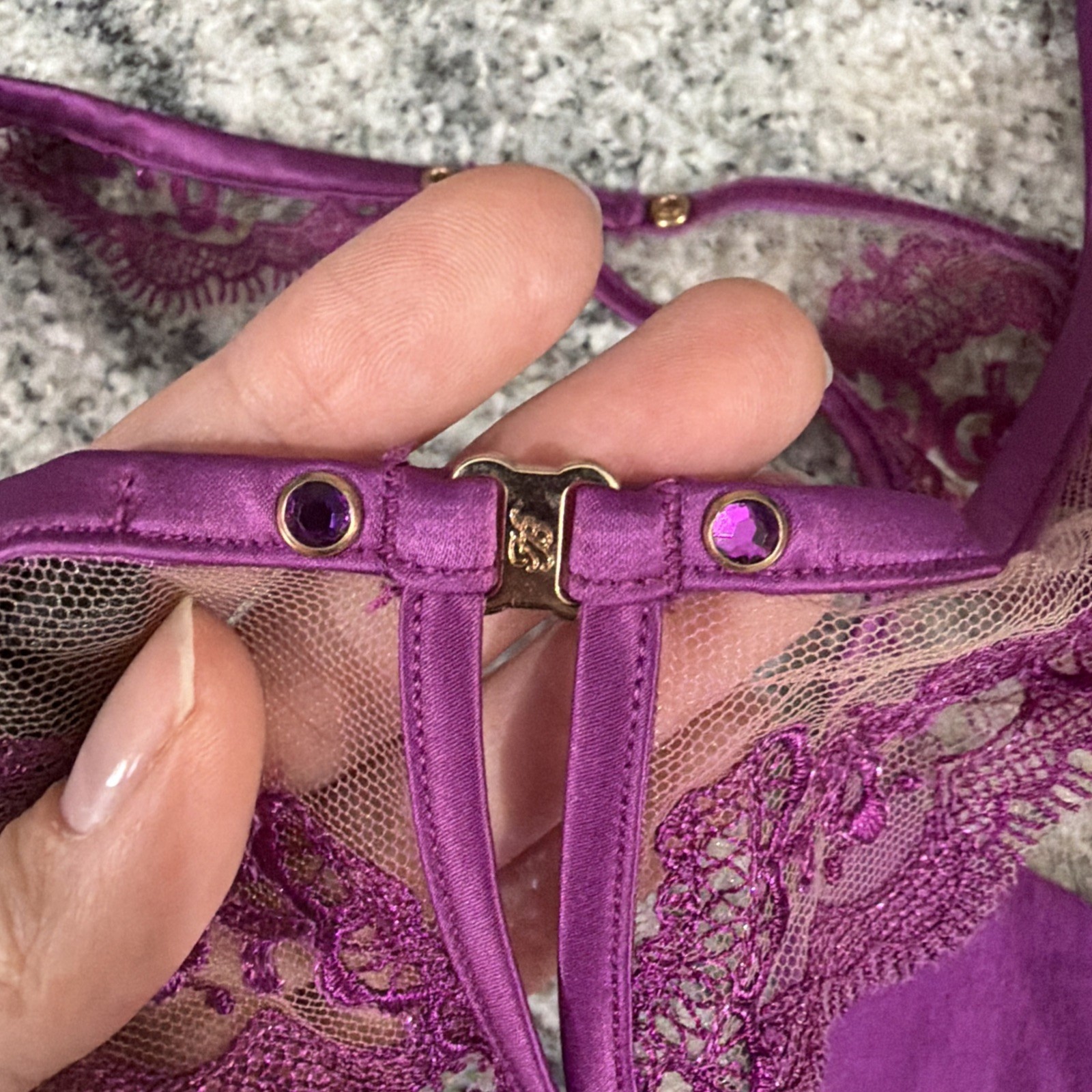 Honey Birdette Gabrielle Orchid Thong S New with Tags