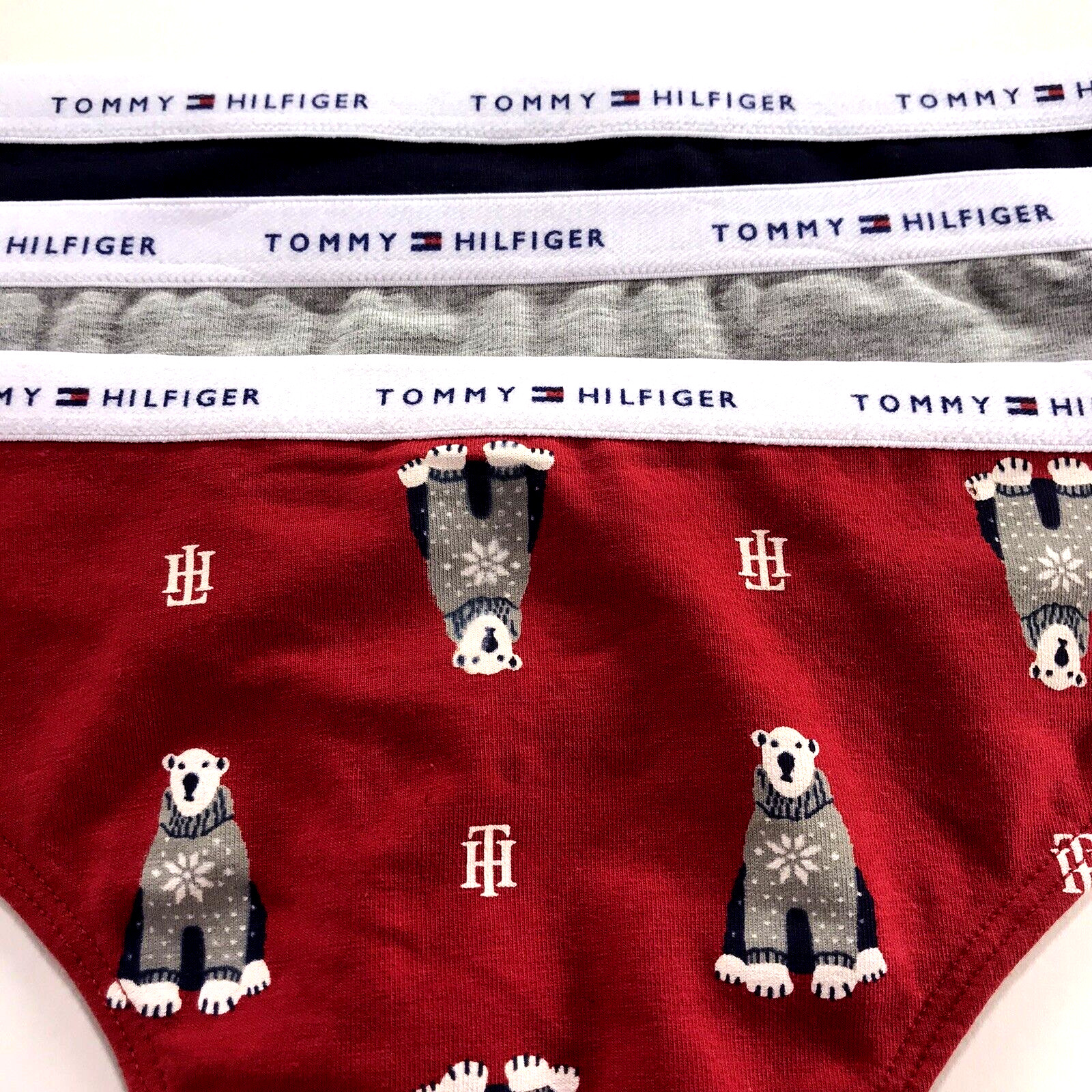 Tommy Hilfiger -Large- Thong Women’s Cotton Panties – 3 Pack – See Description