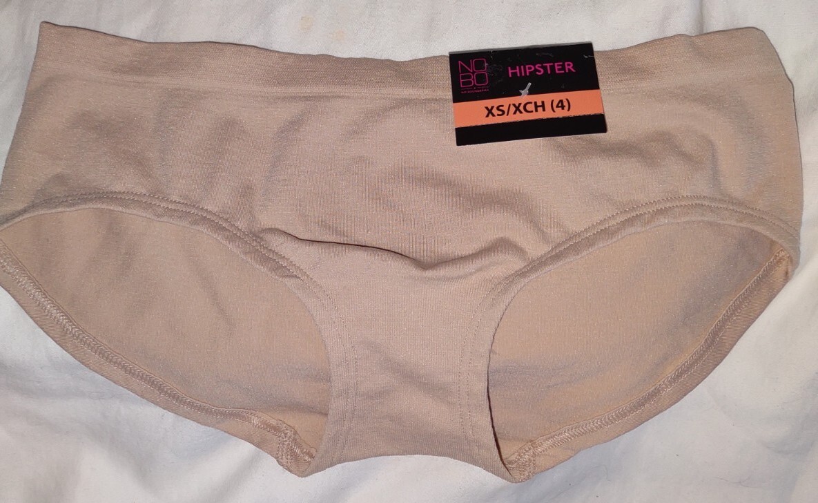 no boundaries Hipster Panties XS/XCH(4) NEW/TAGS Blue & Floral Lace, Solid Tan