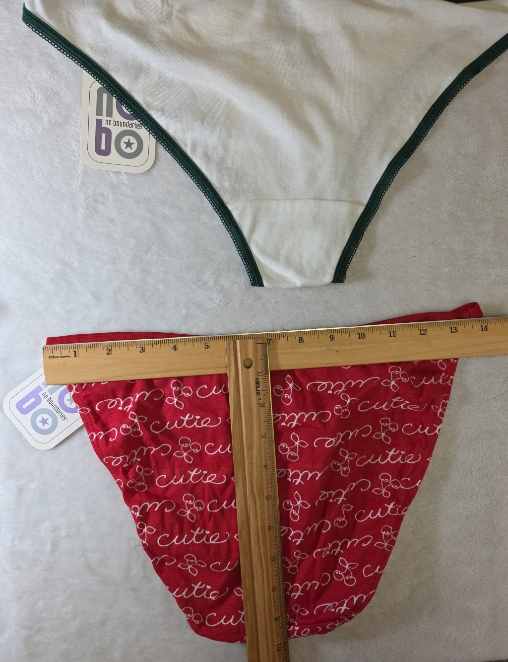 2 Vtg NWT Y2K Panties Cotton String Bikini Cherries Turtle 8 No Boundaries NEW