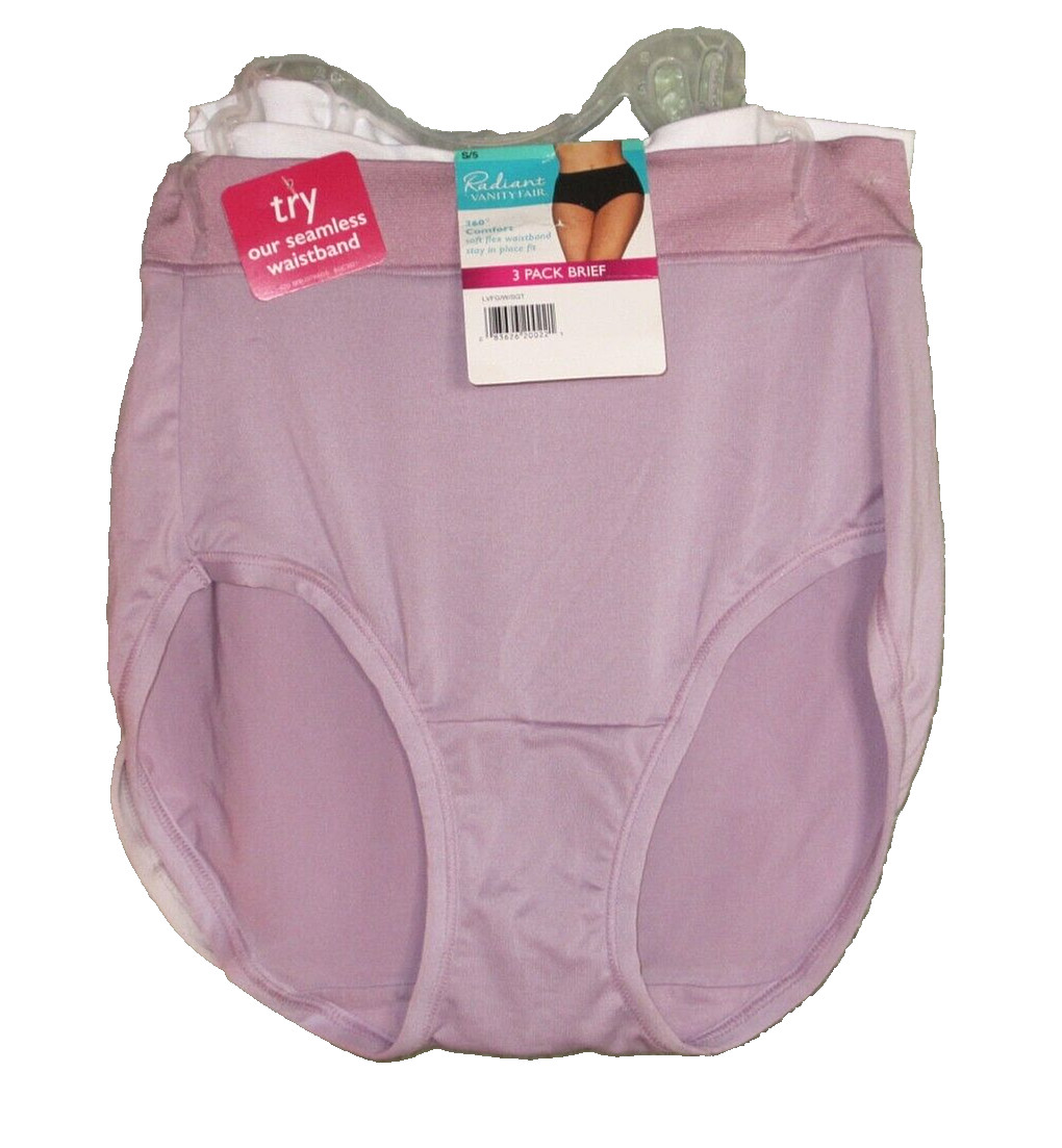 NWT Radiant by Vanity Fair 3 Pack Comfort Stretch Briefs Multiple Colors & Sizes