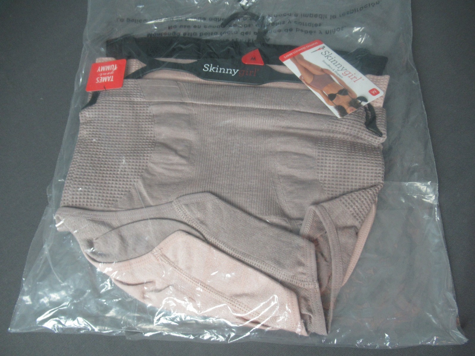 NIP Skinny Girl Smoothers & Shapers – 3 Pair Taupe Black Stone – Size M – i5 ck