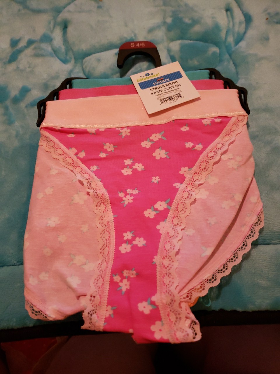 1 CELEBRATE! SUMMER 3-PACKS STRING BIKINI PANTIES SZ SMALL (4-6) NWT