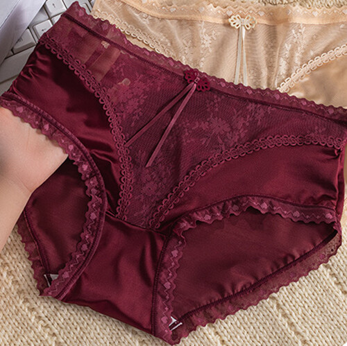5 Pack Lot Sexy Womens Satin Panties Brief Lace Sheer Ladies Underwear Lingeries
