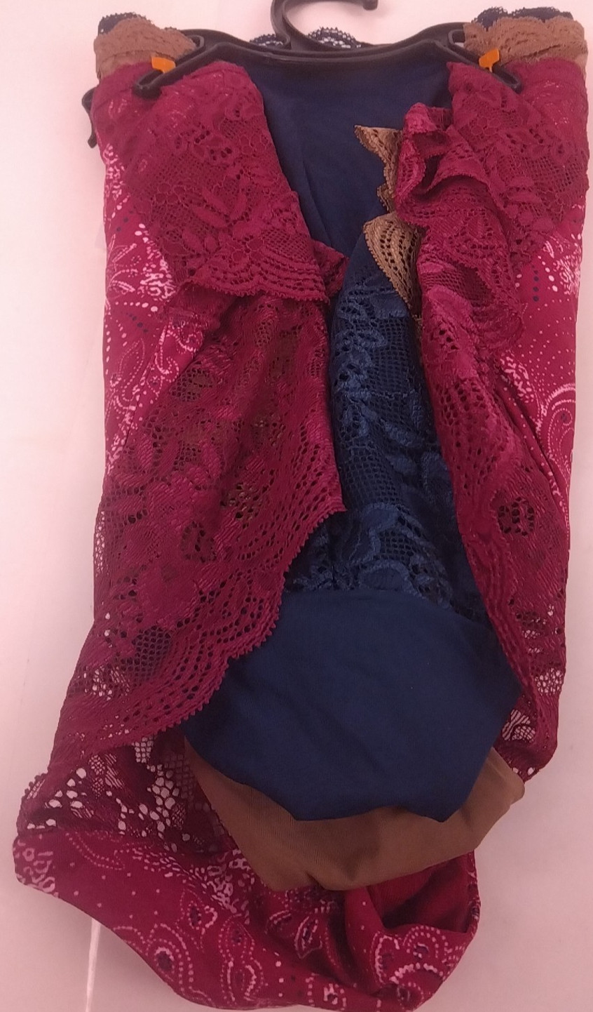 Joyspun 3 Pk Navy/Brown/Blackberry Micro Lace Hipster Size XXXL/22 – New