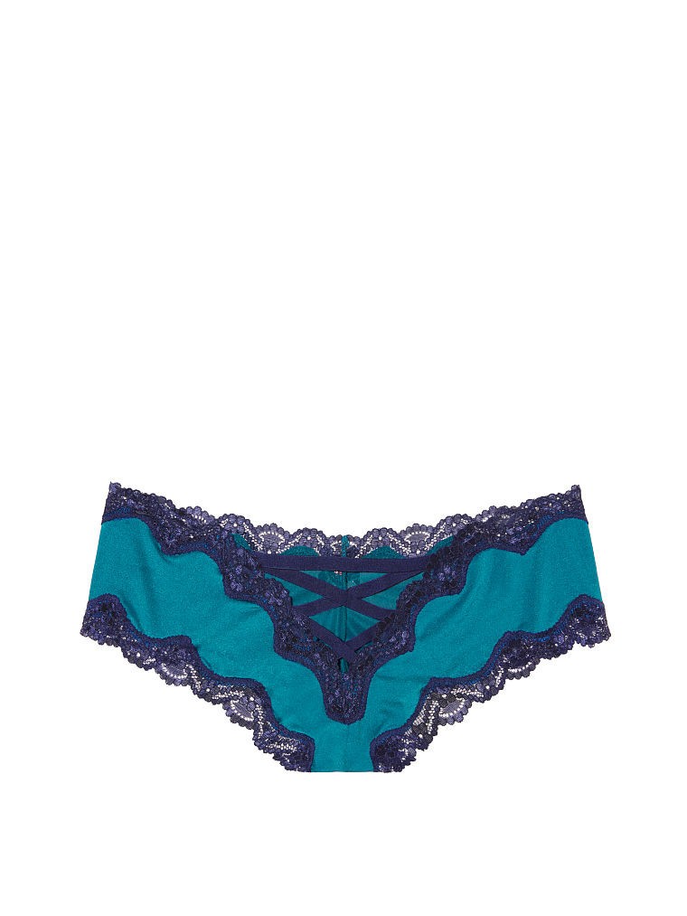 Victoria’s Secret Very Sexy Lace Up Back Cheeky Panty Evening Tide Blue