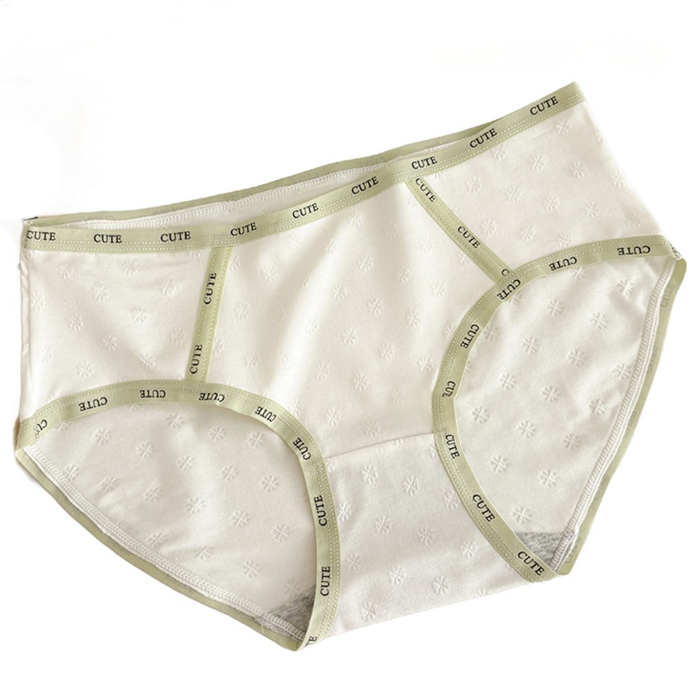 Middle Waist Women’s Jacquard Underwear Soft Comfortable Nylon Spandex Blend